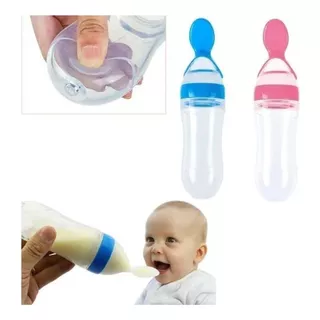Cuchara Dispensadora Para Sopas, Jugos Y Papillas Para Bebés Color Rosa
