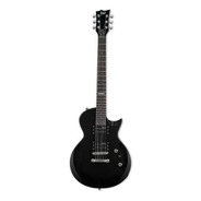 Guitarra Eléctrica Ltd Ec Series Ec-10 De Tilo Black Black Con Diapasón De Engineered Hardwood