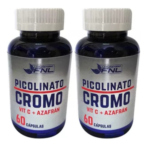 Picolinato De Cromo + Vitaminac + Azafran Fnl Pack 2*60 Sabor Sin sabor