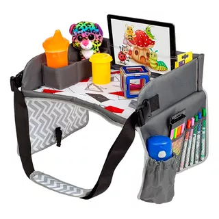 Bandeja Mesa Plegable Asiento Butaca Auto Niños Organizador Color Gris