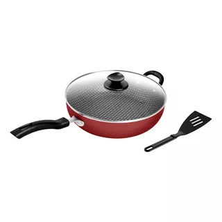 Frigideira Wok Patolux Antiaderente N°30 Vermelha/creme Cor Vermelho