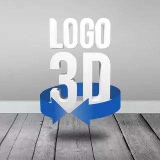 Logotipo 3d + Filtro Realidade Aumentada Efeito Girando