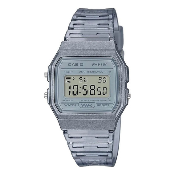 Reloj Para Mujer Casio F91ws-8df Transparente