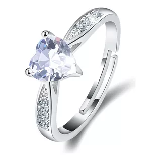 Anillo Corazon Compromiso Plata Fina 925 Regalos Joyas Mujer