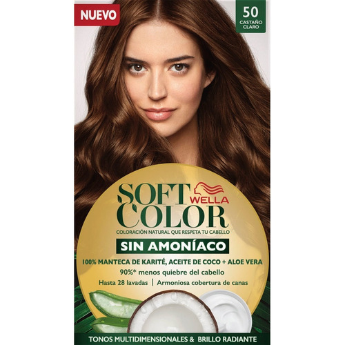 Kit Tintura Wella Professionals  Soft color Tinte de cabello tono 50 castaño claro para cabello