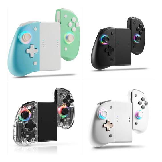 Joy-cons Pro Edición Especial Black Rgb Para Nintendo Switch