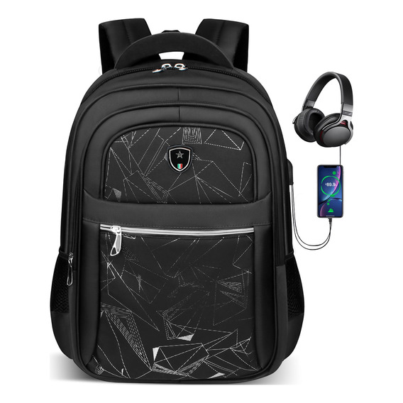 Mochila De Viaje Para Portátil Laptop Impemeable Resistente  Mochila Escolar Negocio Gran Capacidad Amplia Cómoda 