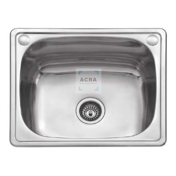 Pileta/bacha De Acero Inox Cocina Sobreponer 53x38x20 Acra