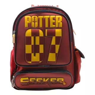 Mochila Cresko 16 Espalda Harry Potter 07 Color Bordó Diseño De La Tela Estampado