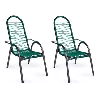 2un Cadeiras De Varanda Alpendre Área Cordinha Fio Espaguete