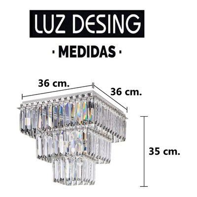 Plafon Cristal Sirius Imperial 9 Luces G9 Deco Moderno Pal 