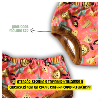 Kit 8 Cuecas/calcinha Treinamento Desfralde Premium Conforto