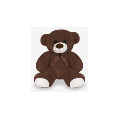 Peluche Oso Wth Ribbon Chocolate Med