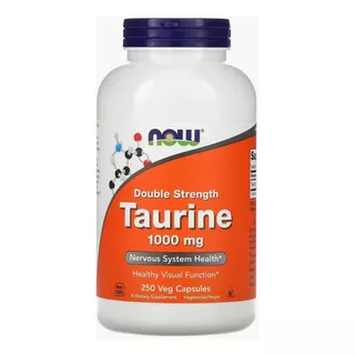 Taurina 1000mg Taurine 250 Caps - Now Foods Importada 