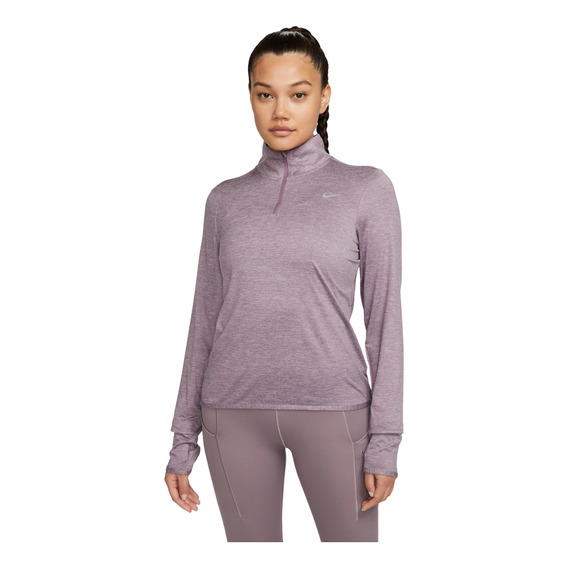 Poleron Nike Dri-fit Swift Element Mujer Morado