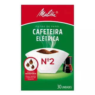 Filtro De Papel Para Cafeteira Melitta Nº 2 30 Unid