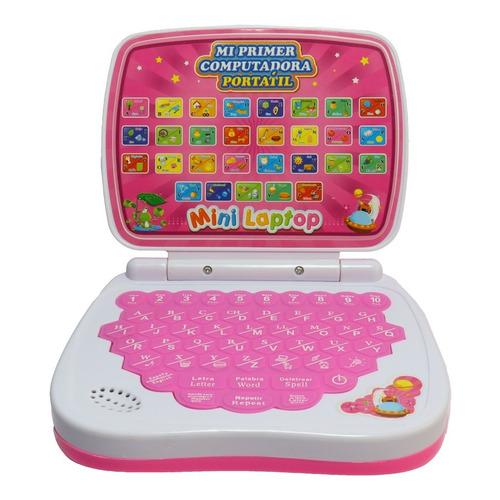Juguete Mini Laptop Didactica Interactiva Educativa Vaga Color Rosa