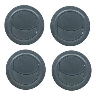 4x Difusor Ar Condicionado Caminhão Trator Van 68mm - Preto