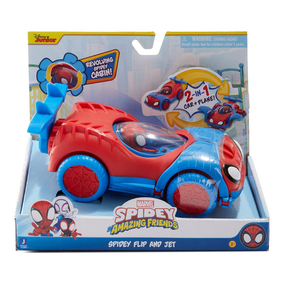 Spidey Vehiculo 2 En 1 Auto + Avion Y Figura Int Snf0080