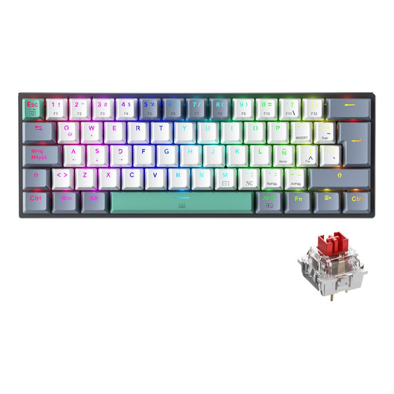 Teclado Mecánico 60% Gamer Machenike K500 Español Rgb Pc