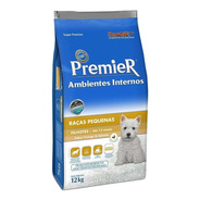 Alimento Premier Super Premium Ambientes Internos Para Cachorro Filhote De Raça Pequena Sabor Frango E Salmão Em Saco De 12kg