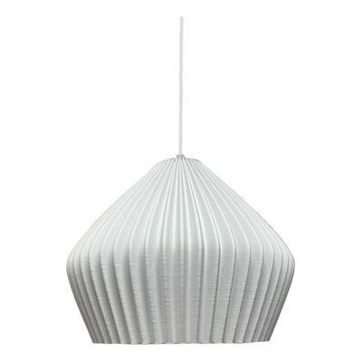 Lampara Colgante Well 30cm Diseño Sustentable 3d Blanco 