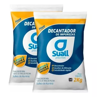 Kit 2 Decantador De Impuresas Sulfato 2 Kg Suall Aluminio 