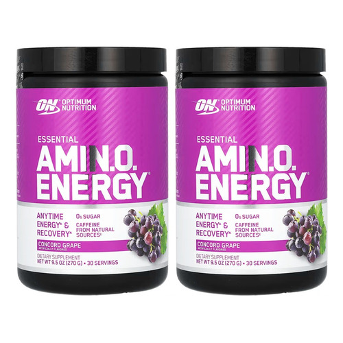 On Optimum Nutrition Kit X2 Amin.o Energy Grape 270g Sabor Uva - Concord Grape