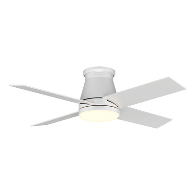 Ventilador De Techo 4 Palas Blanco Con Led 411a Control Laft