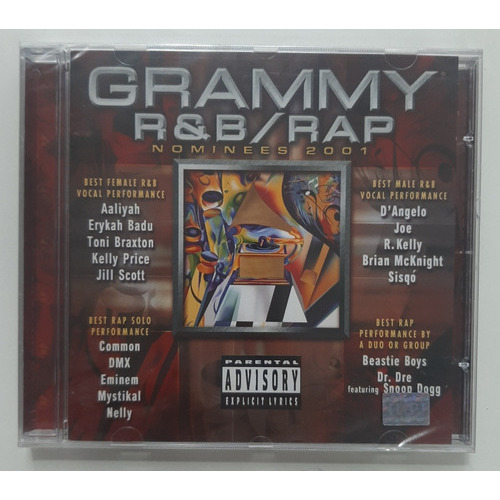 CD Grammy - Nominados a R&B/Rap 2001 - Original - Sellado