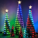 Luces Led 2 Metros/210led, Red Para Arbol Con Estrella Tl061 Luces Rgb