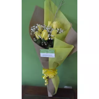 Ramo De 6 Rosas Amarillas Envio Gratis Floreria Foto Real