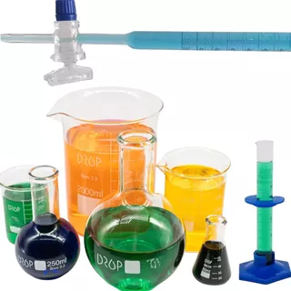 Kit Vidrarias Laboratórios Escolares Escolar Ciência Química
