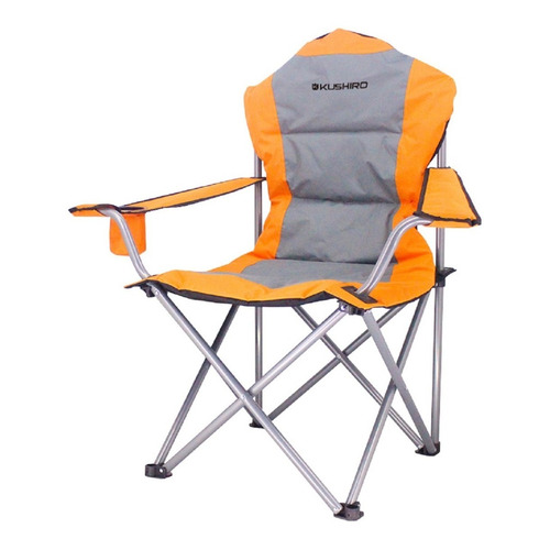 Silla Sillon Plegable Camping Respaldo Alto Reforzad Kushiro Color Naranja