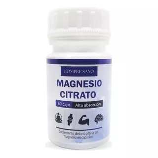 Suplemento Citrato De Magnesio 60 Capsulas