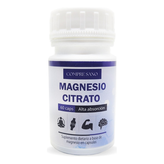 Suplemento Citrato de Magnesio 60 capsulas