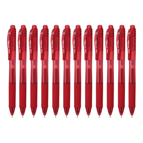 Bolígrafos Pentel Energel Bln105 Tinta Gel Líquida 0.5mm 12u Color de la tinta Rojo