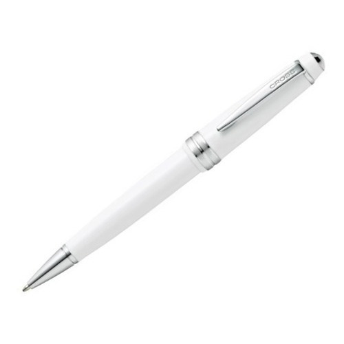 Bolígrafo Bailey Light De Resina Blanca Pulida, Cross Color de la tinta Negro Color del exterior White