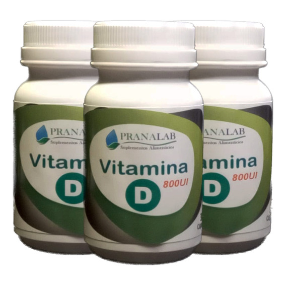 Vitamina D3 800ui 90 Cápsulas  Pack 3 Frascos 