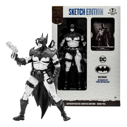 Mc Farlane Dc Figura 18cm Articulado Sketch Edition Batman