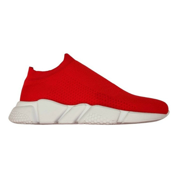 Zapatillas Praga Calcetin Ultra Livianas Red & White Bound