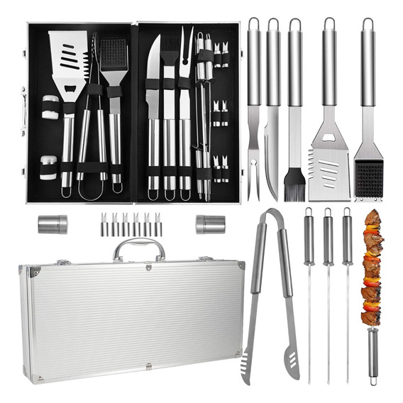 Kit Accesorios Y Utensilios Para Bbq Carne Asada 18 Piezas