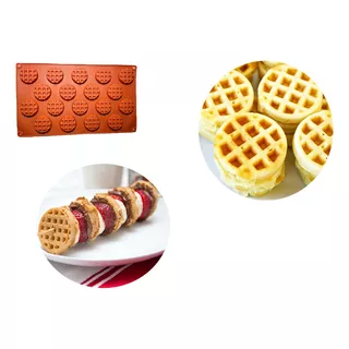 Molde Silicona Galletitas, Chocolinas O Mini Waffles