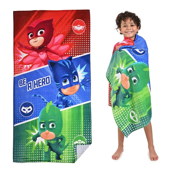 Pj Mask Toalla De Baño Infantil Niño Extra Suave 