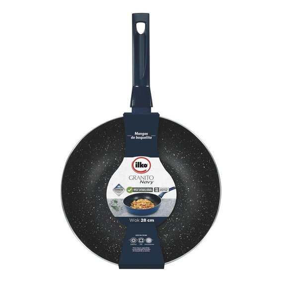 Wok 28cm Granito Navy Ilko