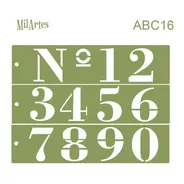 Mil Artes - Stencil Números 8cm Alto - Abc16