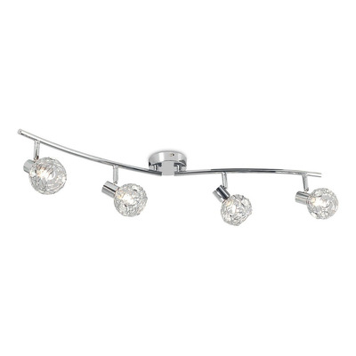 Plafon Cromo Calado 4 Luces Du2600-4 Apto Led Luz Desing