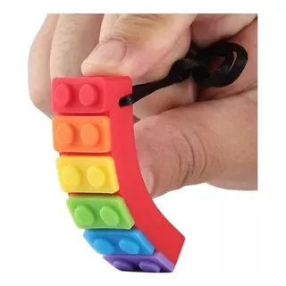 Collar Masticar 5 Piezas Rojo Bebé Silicona Mordedor Autismo