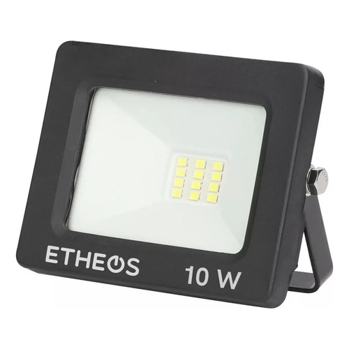Reflector LED Etheos PRO10FE 10W con luz blanco frío y carcasa negro 220V
