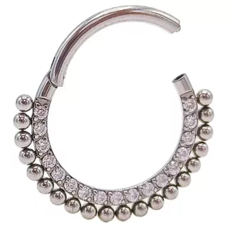 Piercing Septum Astm F136 G23 Acero Titanio Diadema Zirconia